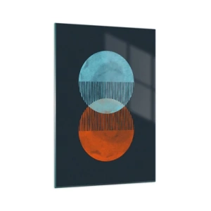 Glastavla - Bild på glas - Astronomisk fantasi - 70x100 cm