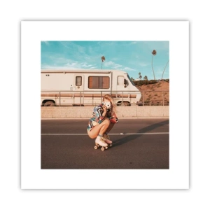 Affisch - Ett leende, tack! - 30x30 cm