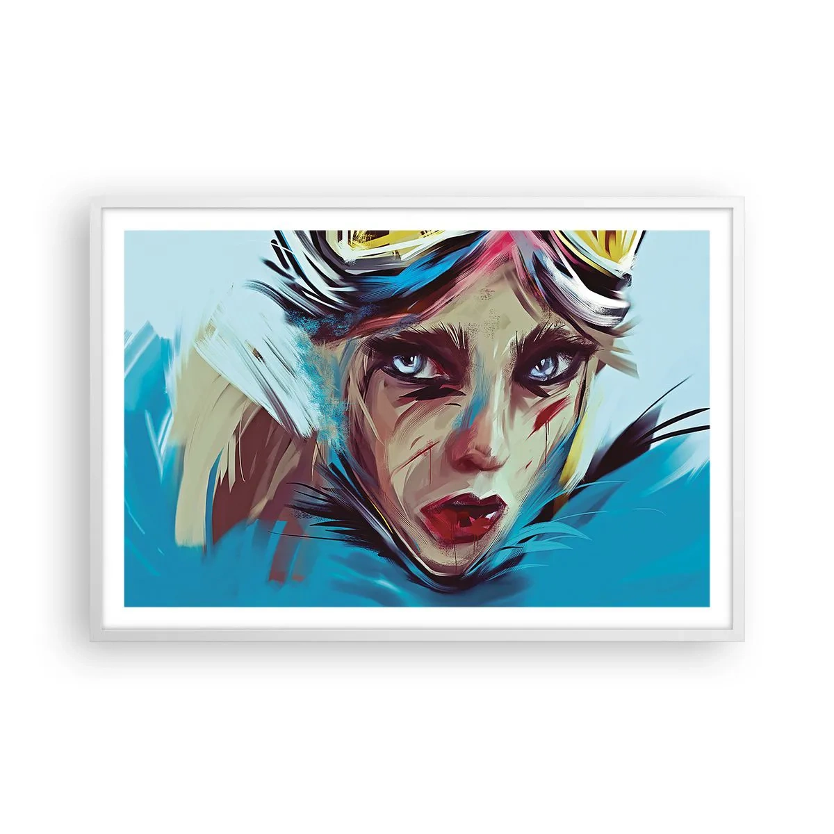 Affisch i vit ram - Vägkämpe - 91x61 cm