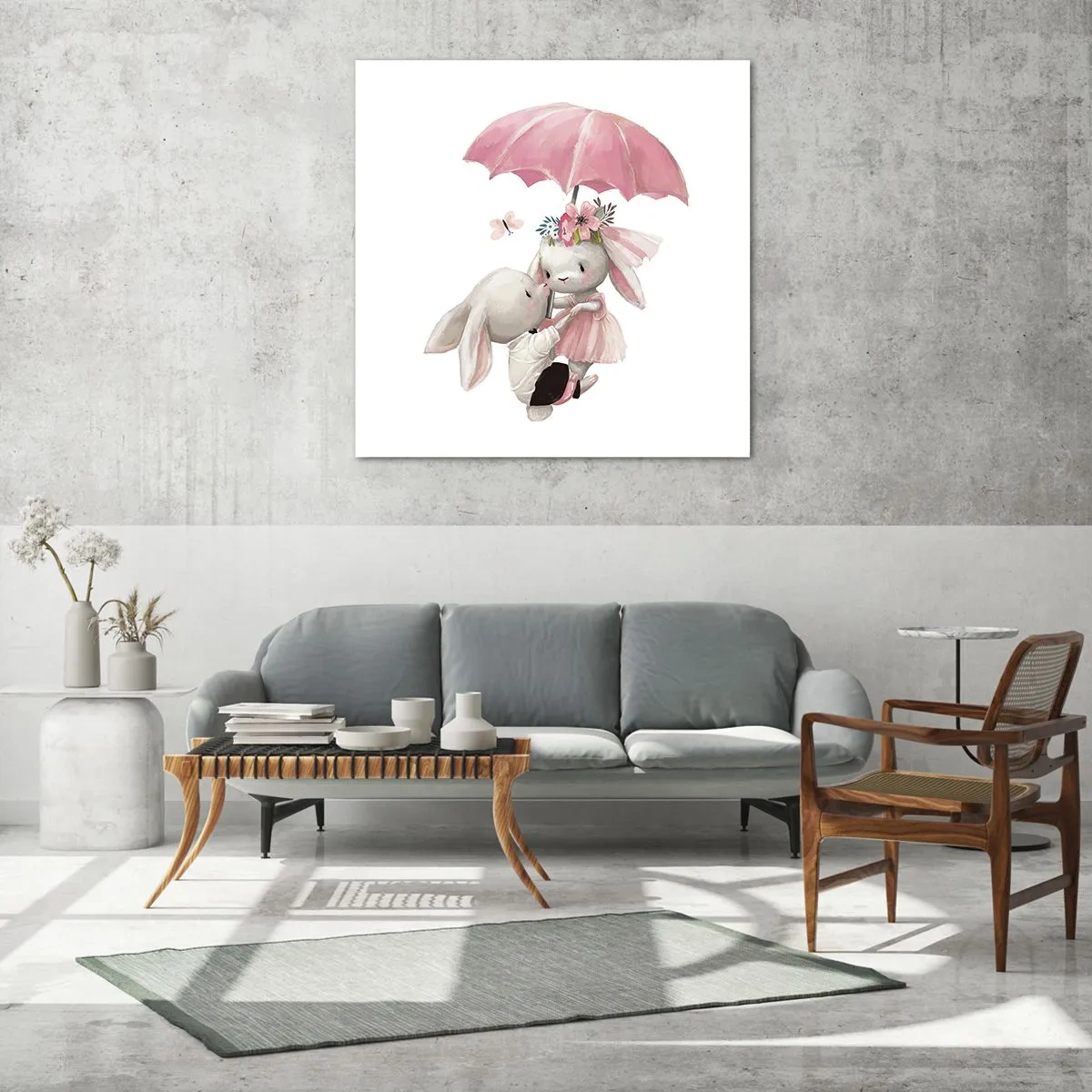 Glastavla - Bild på glas - Det är just kärlek - 40x40 cm