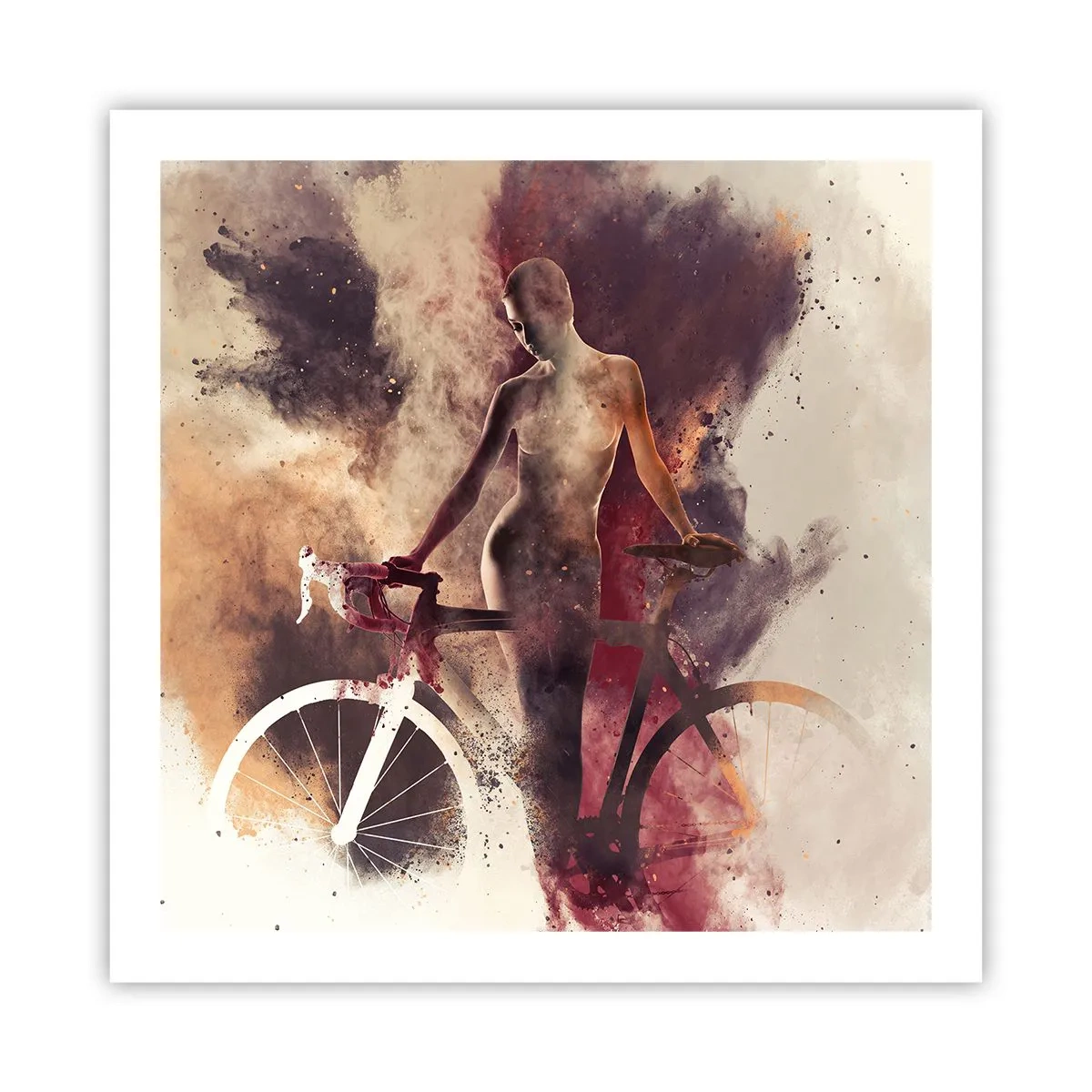 Affisch - Cyklelsjäl i marmorform - 60x60 cm