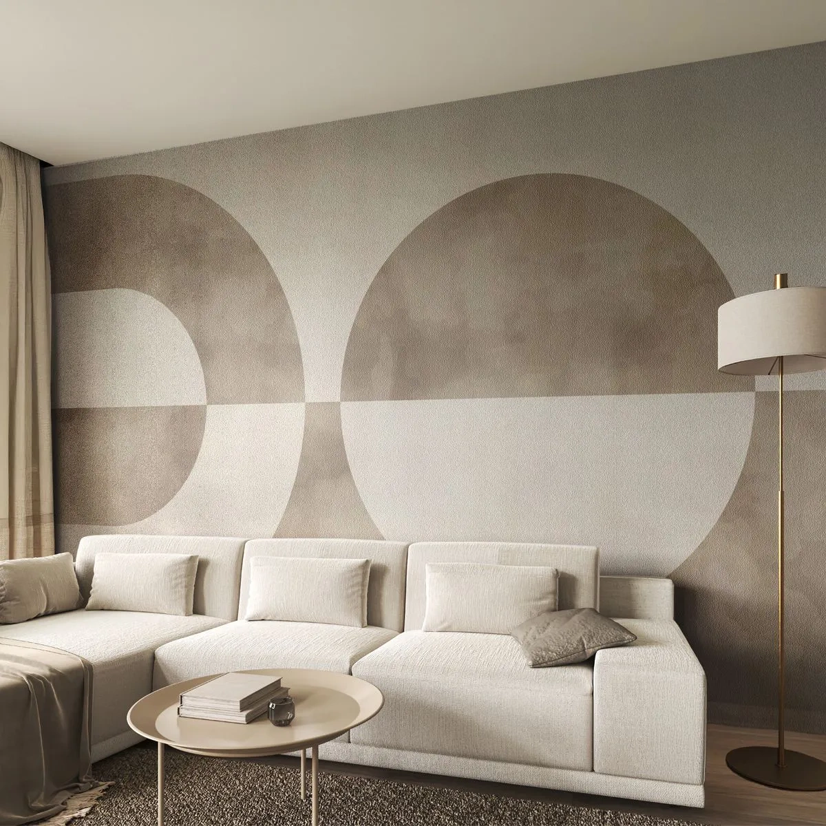 Fototapet Premium Sand - Likheter och skillnader - Minimalism, Ljus, Former - 100x70 cm