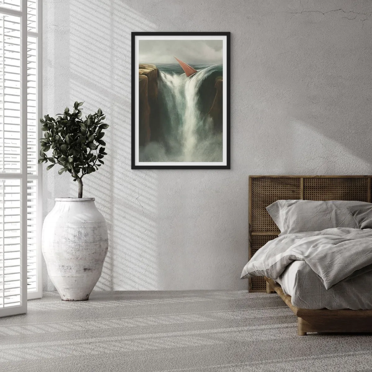 Affisch i svart ram - Livets varning - 40x50 cm