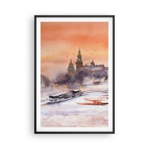 Affisch i svart ram - Kunglig solnedgång - 61x91 cm