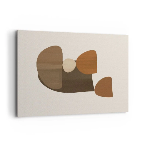 Canvastavla - Bild på duk - Komposition i brun - 120x80 cm