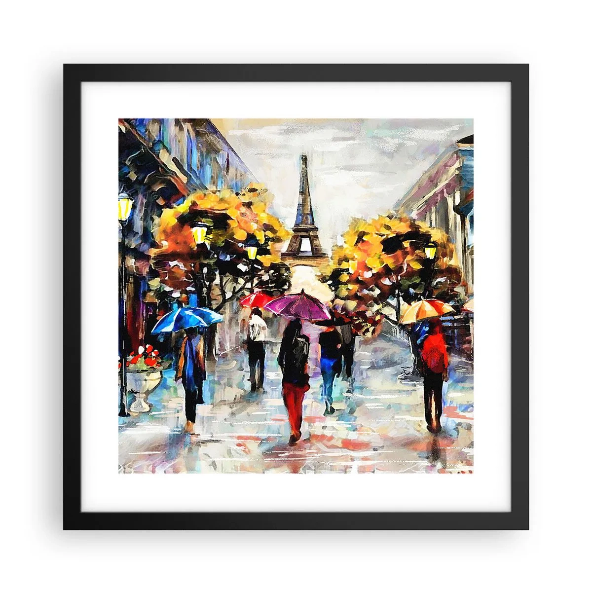 Affisch i svart ram - Särskilt vacker på hösten - 40x40 cm