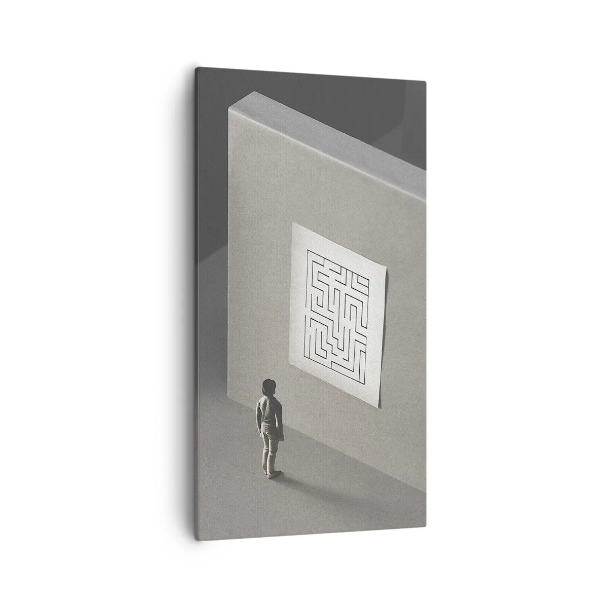 Canvastavla - Bild på duk - Men var är jag? - 55x100 cm