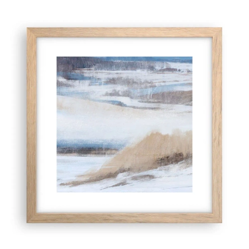 Affisch i ram av ljusek - Vinterkomposition - 30x30 cm