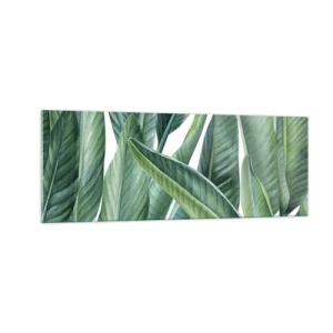 Glastavla - Bild på glas - Grönskan i sig själv - 140x50 cm