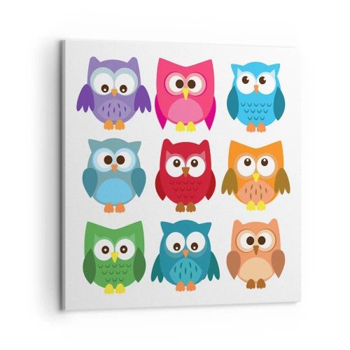 Canvastavla - Bild på duk - Att vara olika på roligt sätt - 50x50 cm