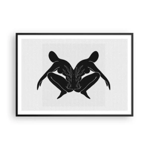 Affisch i svart ram - En delad själ - 100x70 cm