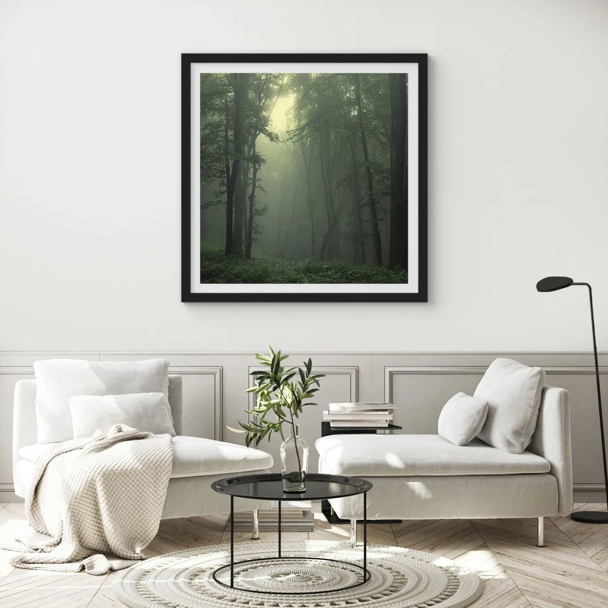 Affisch i svart ram - Innan skogen vaknar - 30x30 cm