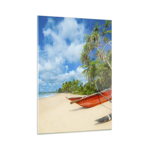 Glastavla - Bild på glas - Tropikens charm - 50x70 cm