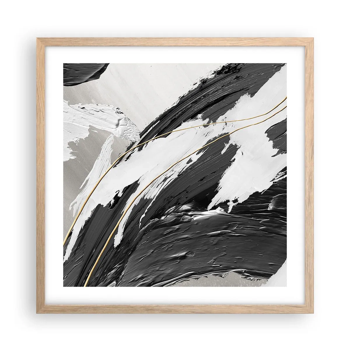 Affisch i ram av ljusek - Storslagen abstraktion - 50x50 cm