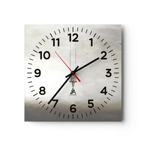 Väggklocka - Klocka på glas - Barn i oss - 40x40 cm