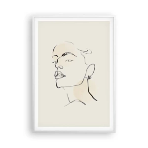 Affisch i vit ram - Stolt blick - 70x100 cm