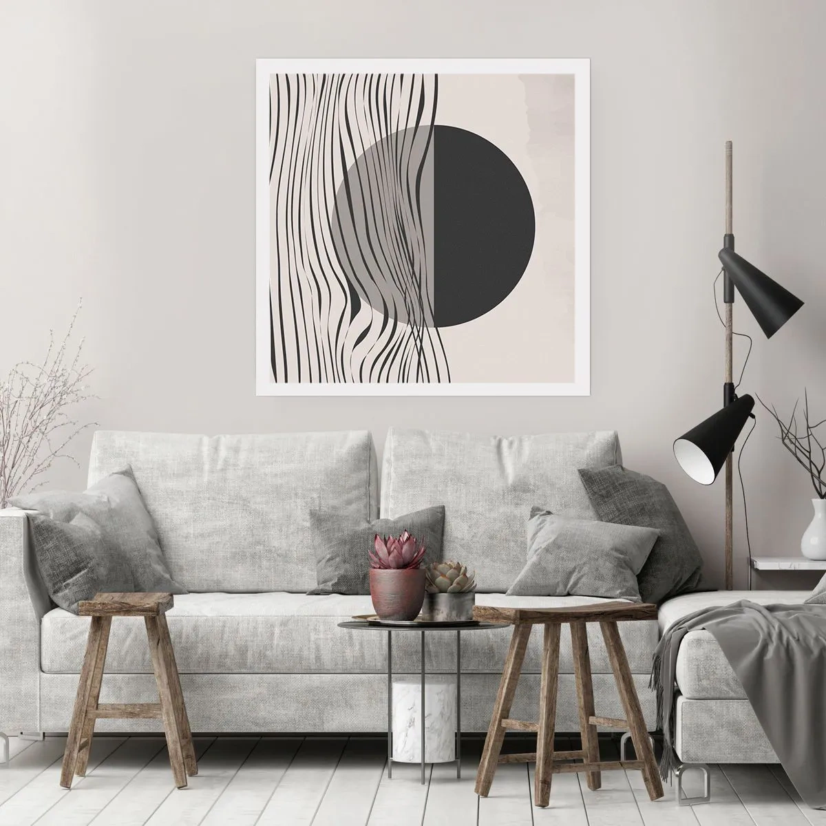 Affisch - Halvdan komposition - 40x40 cm