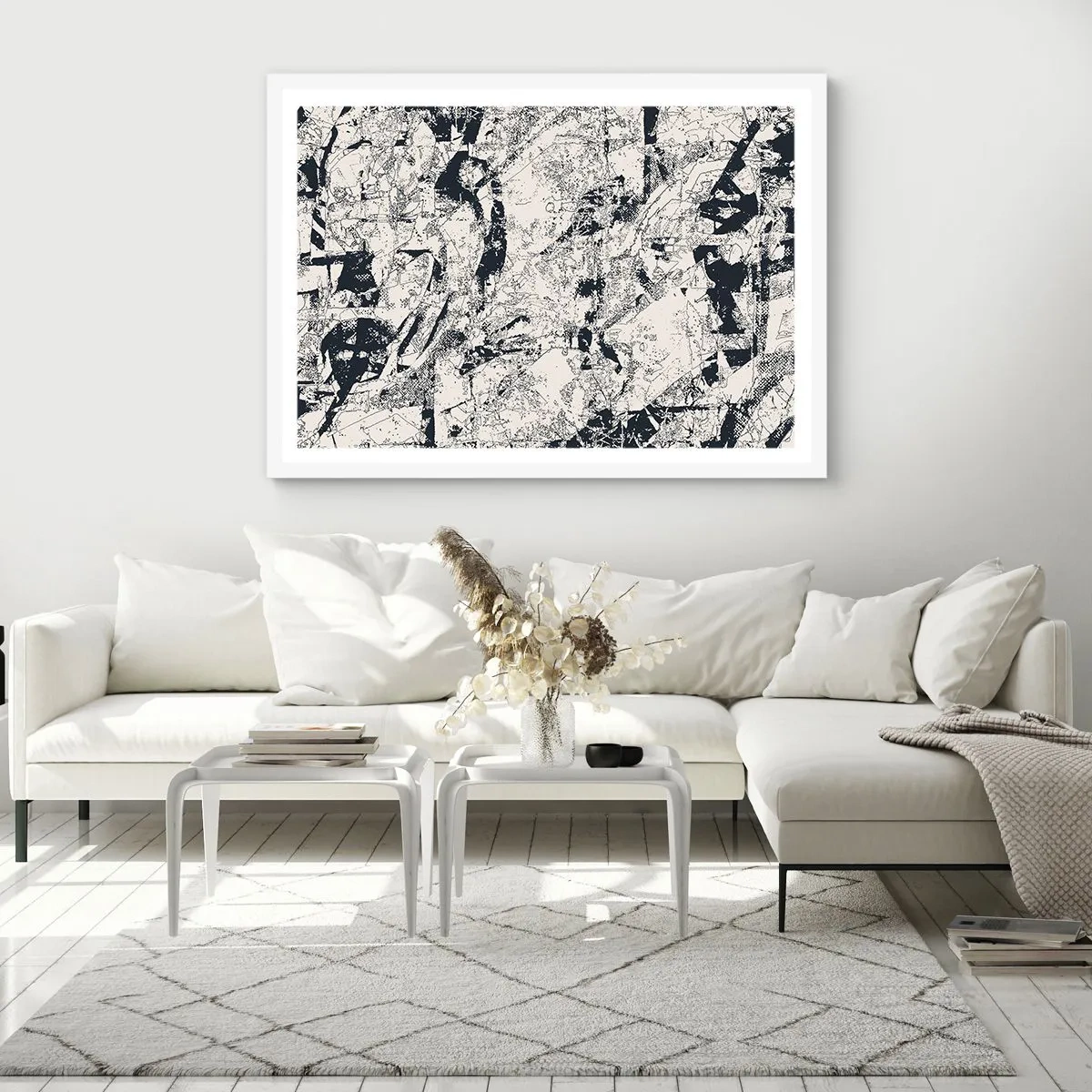Affisch i vit ram - Motsatsernas interpenetration - 70x50 cm