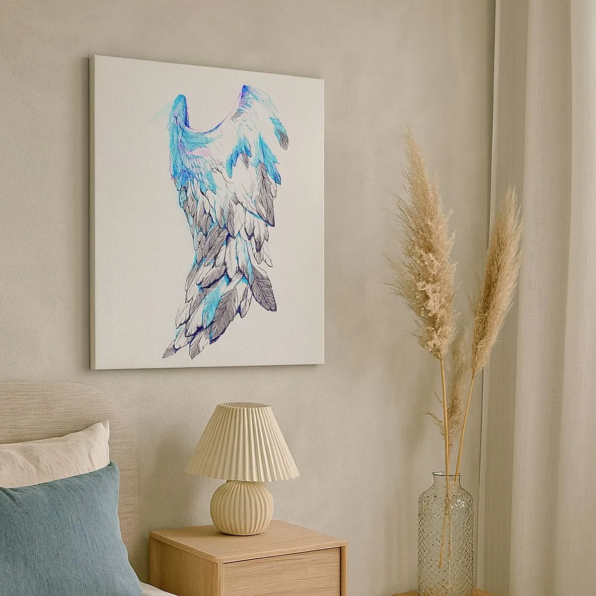 Canvastavla - Bild på duk - Jag behöver vingar - 30x30 cm