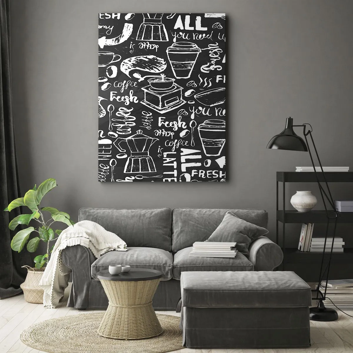 Canvastavla - Bild på duk - All you need is… - 80x120 cm