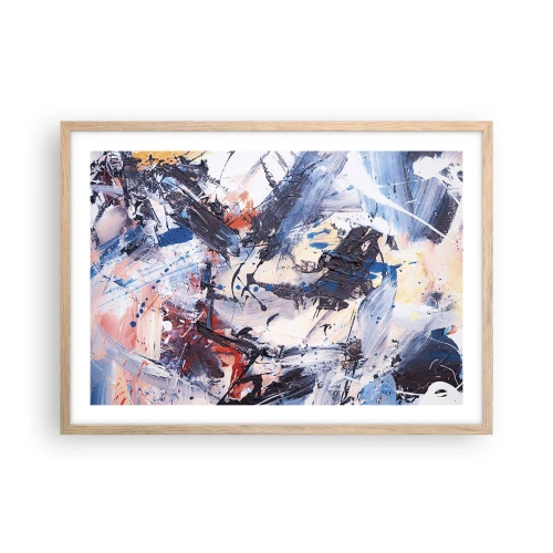 Affisch i ram av ljusek - Abstraktionen galna dans - 70x50 cm