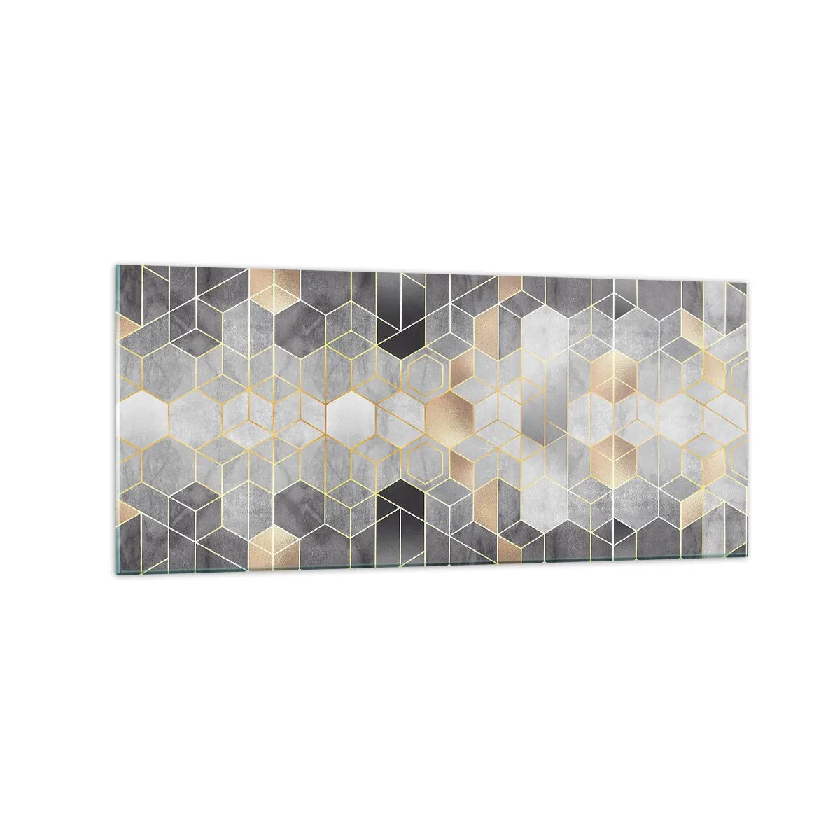 Glastavla - Bild på glas - Diamantkomposition - 120x50 cm