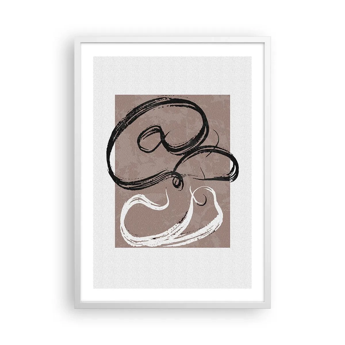 Affisch i vit ram - Komposition - sökande efter fullständighet - 50x70 cm