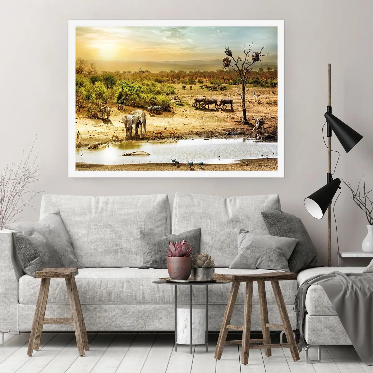 Affisch - "Det mynnade en flod från Eden…" - 100x70 cm