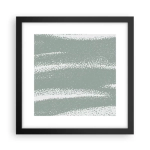 Affisch i svart ram - Abstraktion i vinterstämning - 30x30 cm