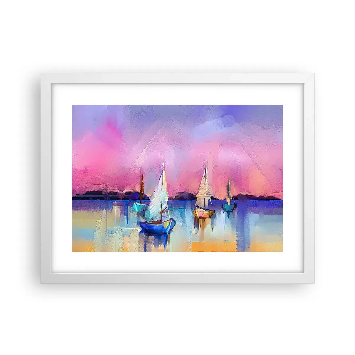 Affisch i vit ram - Riktning: öppet vatten - 40x30 cm