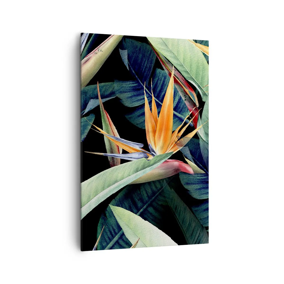 Canvastavla - Bild på duk - Tropikens brinnande blommor - 80x120 cm
