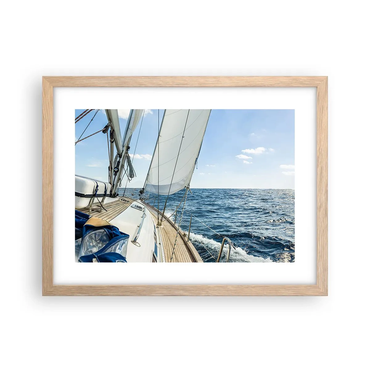 Affisch i ram av ljusek - Heja äventyret - 40x30 cm