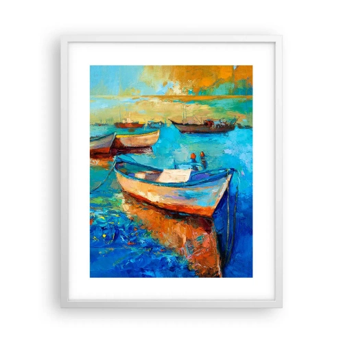 Affisch i vit ram - I en sydlig vik - 40x50 cm