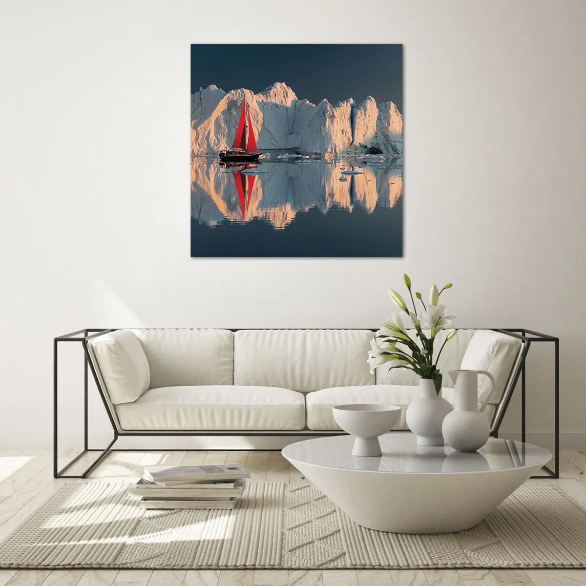 Glastavla - Bild på glas - I världens ände - 30x30 cm