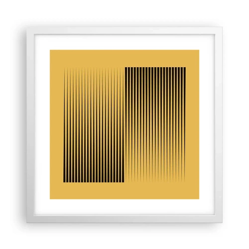 Affisch i vit ram - Motsatsernas kvadrat - 40x40 cm