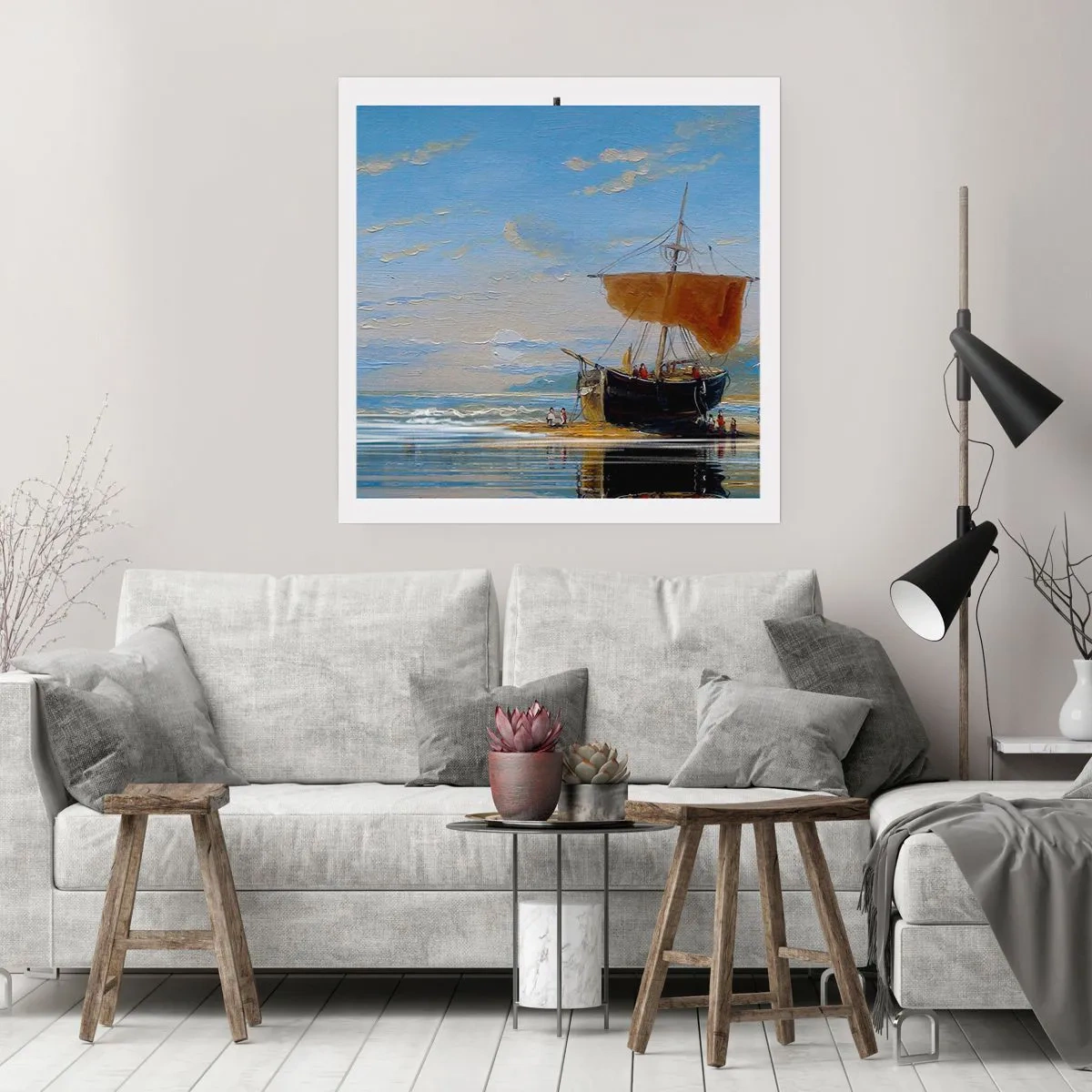 Affisch - Vatten, jord, luft - 60x60 cm