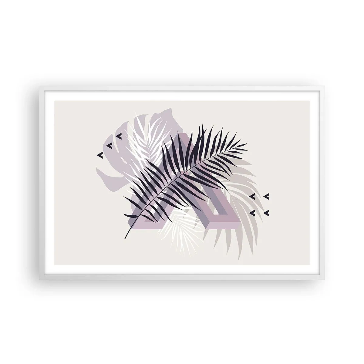 Affisch i vit ram - Skuggans skugga - 91x61 cm
