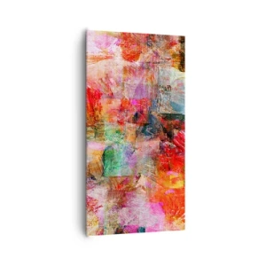 Canvastavla - Bild på duk - En resa genom det rosa - 65x120 cm