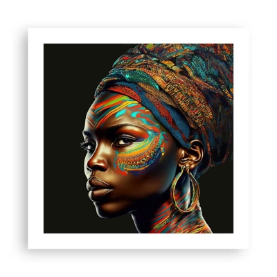 Affisch - Afrikansk drottning - 50x50 cm