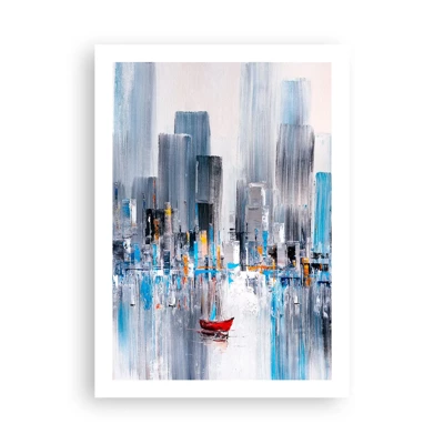 Affisch - Metropolis vid bukten - 50x70 cm