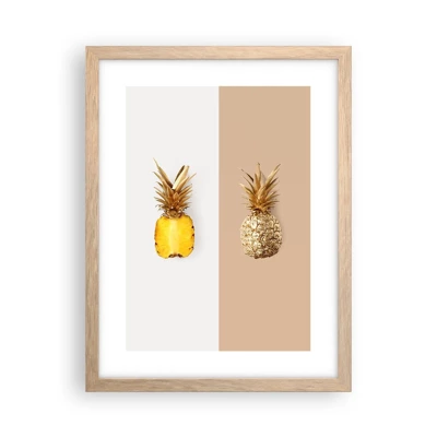 Affisch i ram av ljusek - Ananas för oss - 30x40 cm