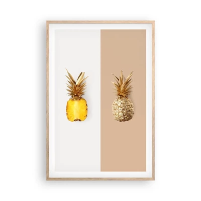 Affisch i ram av ljusek - Ananas för oss - 61x91 cm