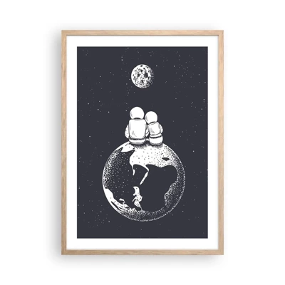 Affisch i ram av ljusek - En kosmisk kärlekshistoria - 50x70 cm