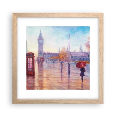 Affisch i ram av ljusek - Höstdag i London - 30x30 cm