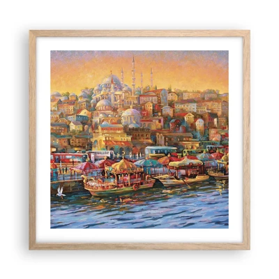 Affisch i ram av ljusek - Istanbul-berättelse - 50x50 cm