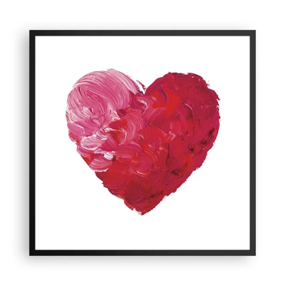 Affisch i svart ram - All you need is love - 60x60 cm