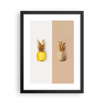 Affisch i svart ram - Ananas för oss - 30x40 cm