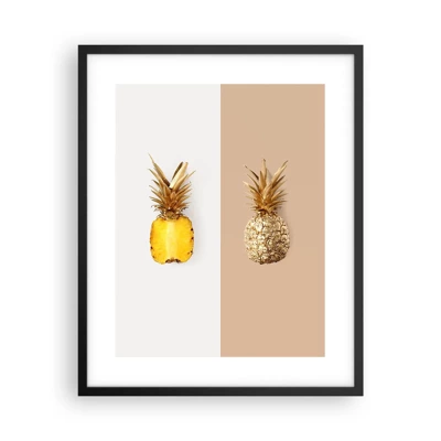 Affisch i svart ram - Ananas för oss - 40x50 cm