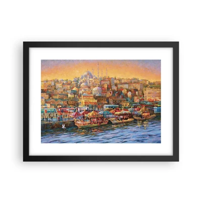 Affisch i svart ram - Istanbul-berättelse - 40x30 cm