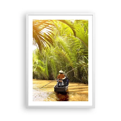 Affisch i vit ram - Genom en palmravin - 50x70 cm